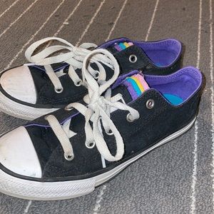 Girl's Low Top Converse All Star Rainbow Tongue - size 2
